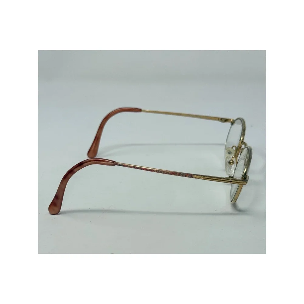 Nikon DuraTitan DT46 Gold Titanium Oval Eyeglasses Frames only 49-17 Vintage